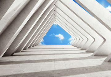 Üçgen Modern Mimari ve Gökyüzü…