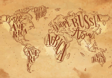 Sarı Kıta İismli Dünya Haritası…