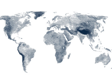Mavi Kum Desenli Dünya Haritası…